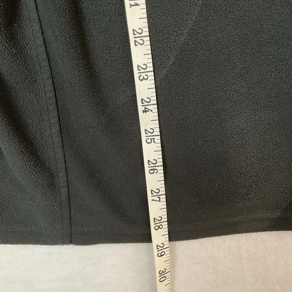 L L Bean 1/4 Zip Pullover Mens L Black Fleece Zipper Chest‎ Pocket Long Sleeves